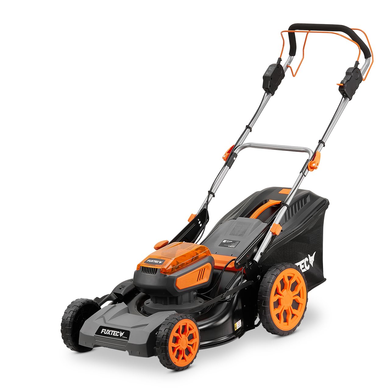 FUXTEC 40V Akku Rasenmäher FX-E2RM46PROSET • 2X 5Ah Akku und Schnellladegerät • Rasenmäher mit variablem Antrieb • 46 cm • Schnitthöhe 25-100 mm • Mulchfunktion • 50L Fangkorb