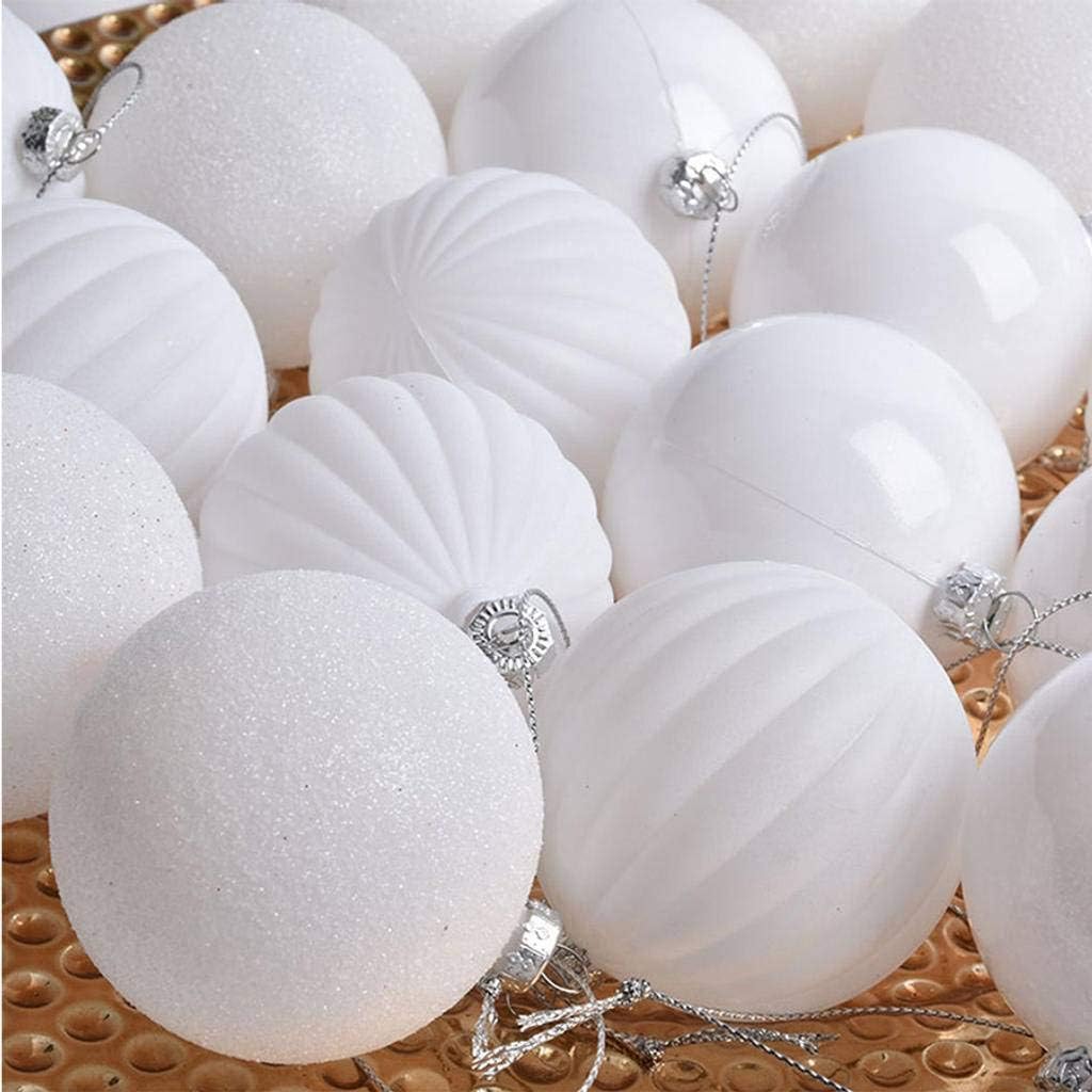 Bolas de Navidad, Adornos de bolas de Navidad, decoración de árboles, 6 cm/30 piezas, rosa, transparente, inastillable, plástico transparente, juego de bolas de Navidad, decoración de árbol de Navidad