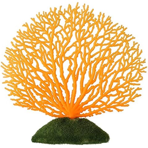 Pssopp Aquarium Künstliche Korallen Kunststoff Lebendige Korallenpflanzen Unterwasser Ornament Aquarium Landschaft Dekoration Cover