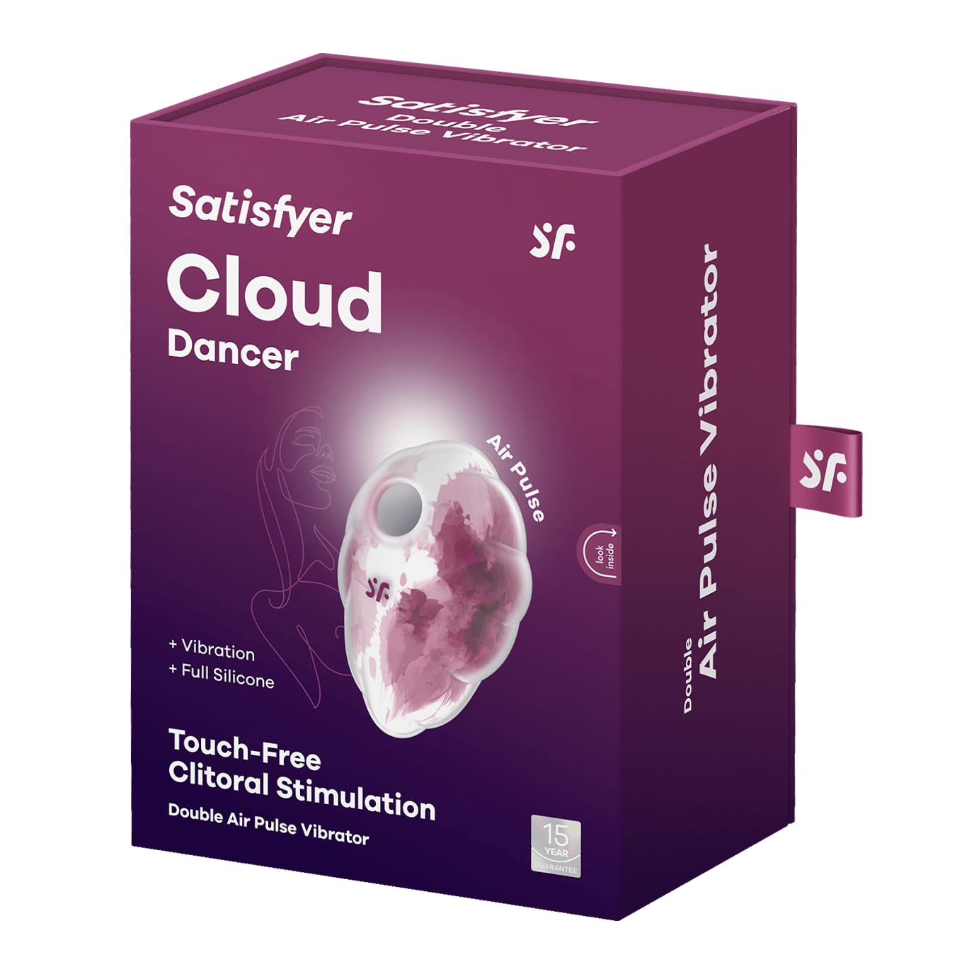 Satisfyer Cloud Dancer Air Pulse Technology Vibrador | Succionador de Clítoris femenino | 11 patrones Ondas de Presión | 12 Programas Vibración | Resistente al Agua (IPX7) Juguetes sexuales