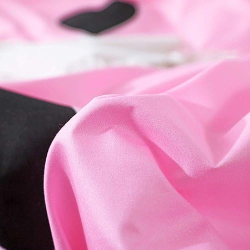 Vista 81 de Erosebridal Juego de funda de edredón de dibujos animados tamaño matrimonial, ropa de cama de durazno rosa, para niños, kawaii, niña, bonito edredón