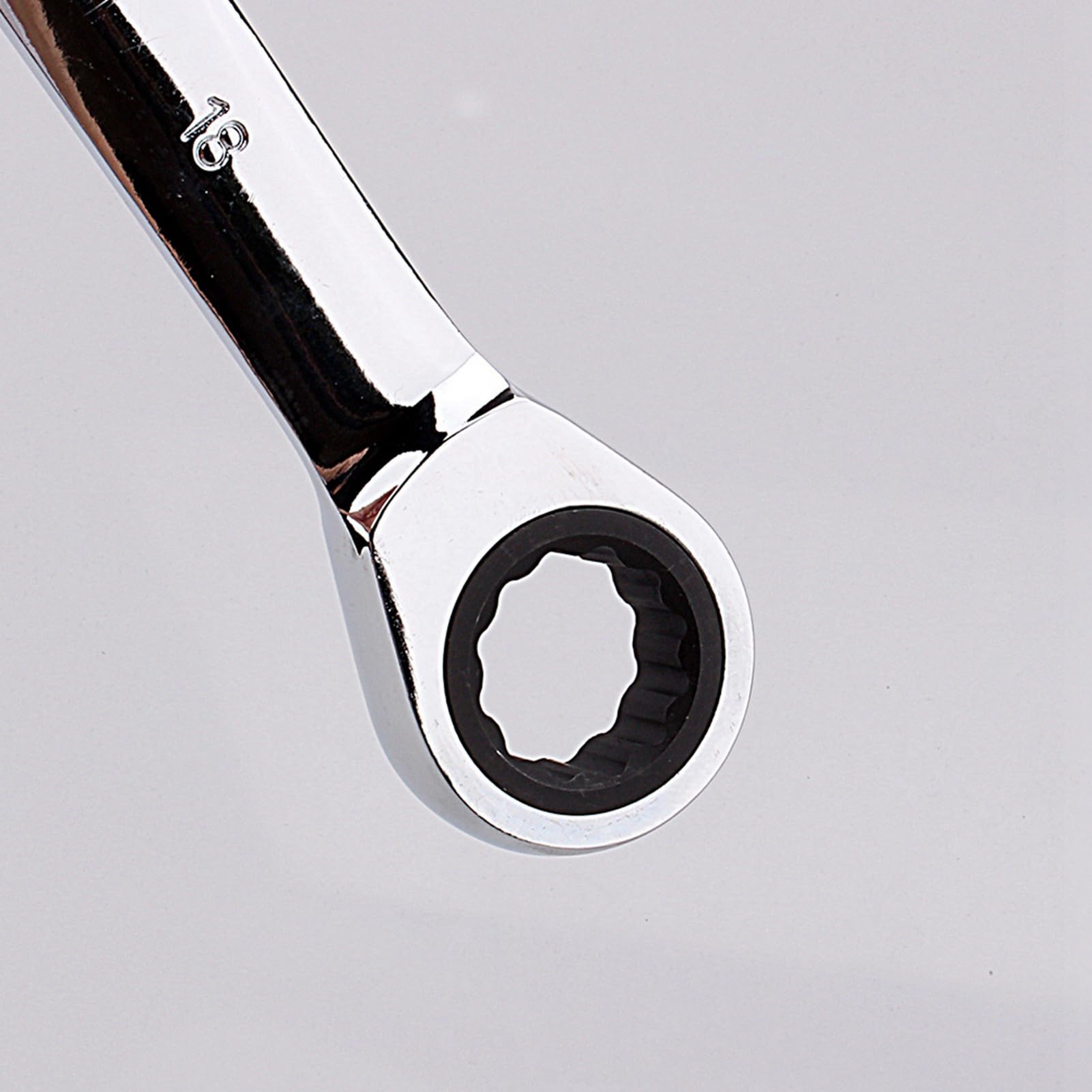 Estink Set chiavi fisse a cricchetto 8-19mm, 12 pezzi in vanadio cromato, Chiavi combinate flessibili per auto e fai da te, Custodia inclusa, Angolo di ritorno 5° con 72 denti