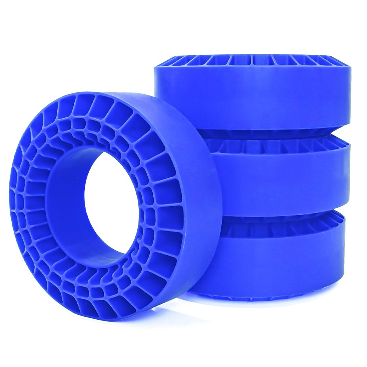 Ieron 2.2" Wheel Tires Silicone Rubber Insert Foam Fit for 1/10 RC Crawler (Blue, 108 x 42mm)