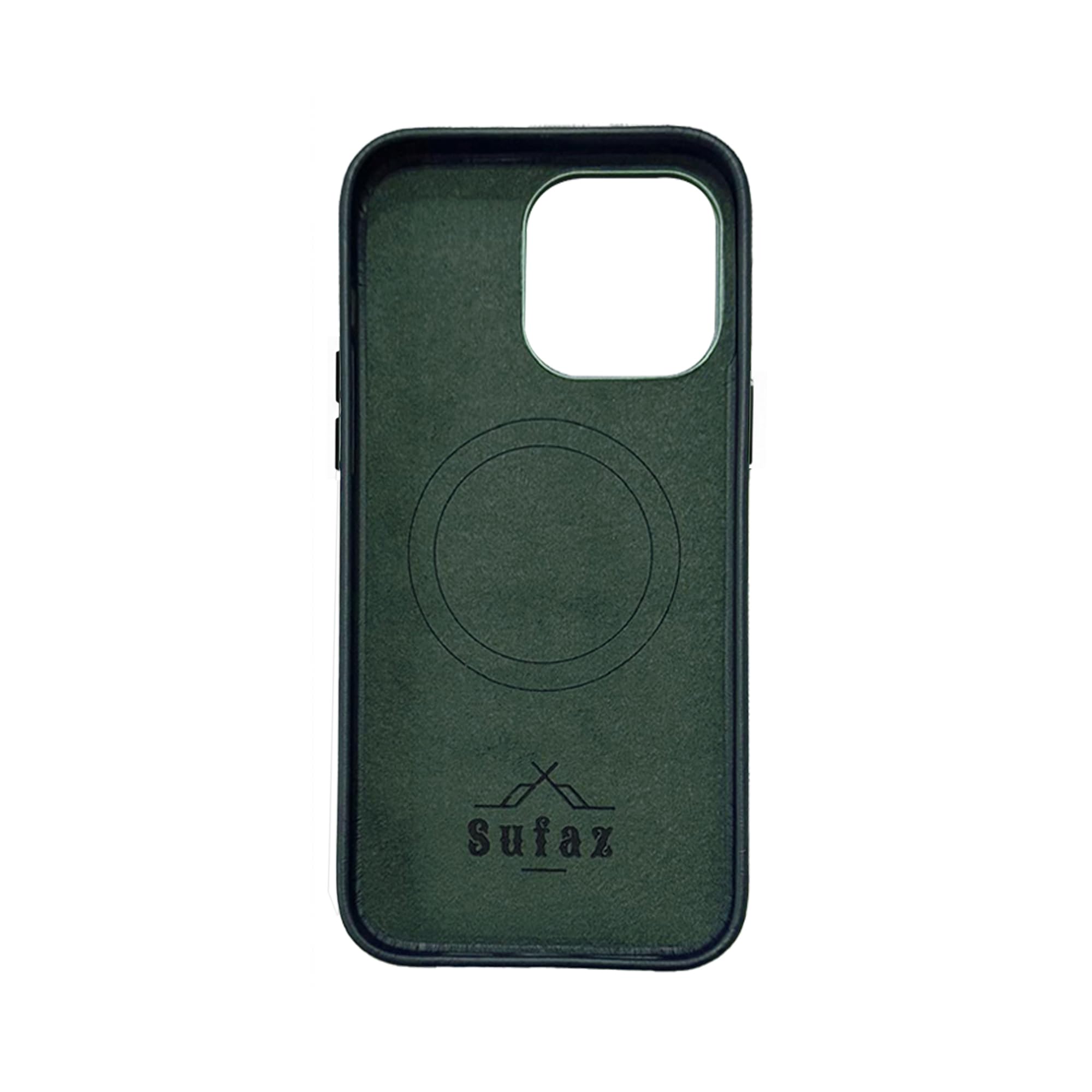 SUFAZ Leather Case for iPhone 16 Pro Max, MagSafe Compatible, Green — photo 7