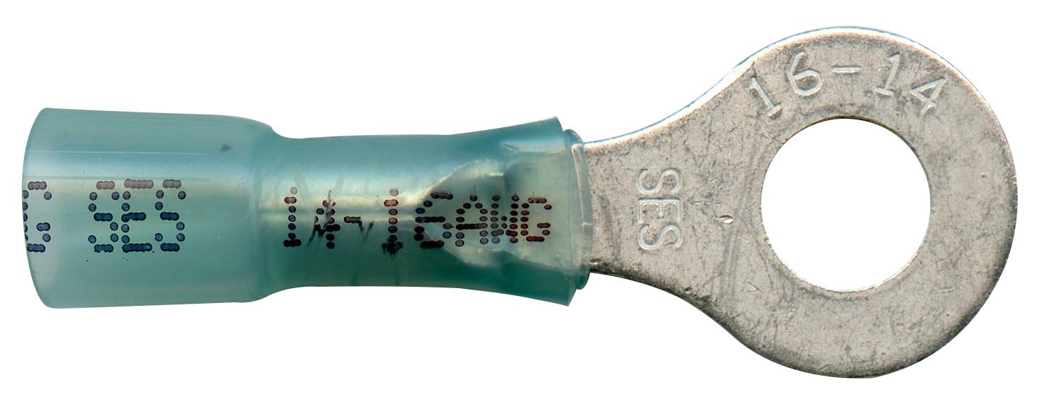 MonsterBolts - NSPA - Krimpa-Seal, Long Ring, 16-14 AWG, 1/4 Stud, 100 Pack