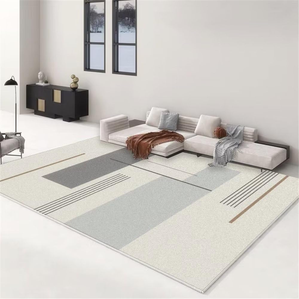 Tapis chambre à coucher durable gris anti-usure pour sol de salon