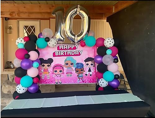 Miniatura 8 de Kit de guirnalda de globos sorpresa para fiestas paquete de 108 globos de látex de 12105 pulgadas rosa rojo rosa verde azulado azul negro morado