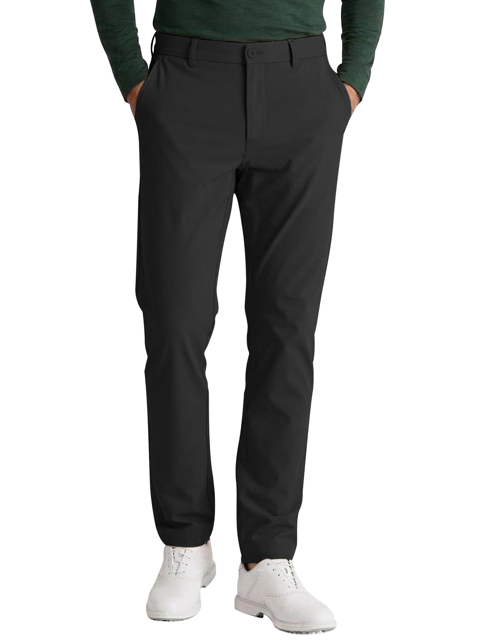 Mens Classic Fit Golf Pants, Stretch Business Casual Dress Pants for Men, Quick Dry Lightweight Work Slacks with Pockets