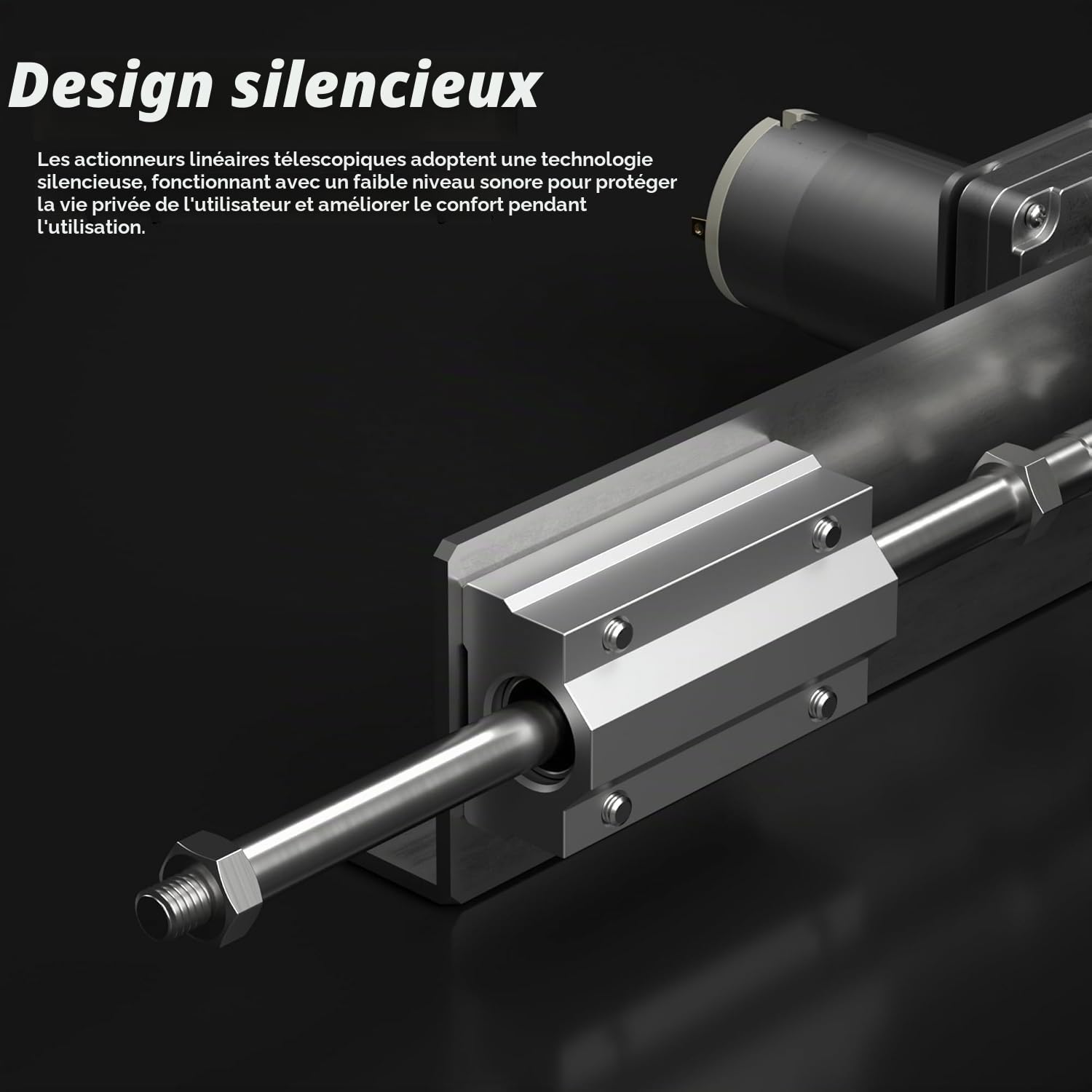 Actionneur Linéaire à Cycle Alternatif DC 12V, Moteur à Piston Alternatif Course 2-8cm, Entraînement Linéaire Linear Actuator 95RPM, Moteur Télescopique Réglable avec Régulateur de Vitesse