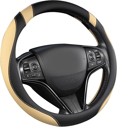 Miniatura 101 de West Llama Cubierta personalizada del volante del coche del coche para Honda (negro)