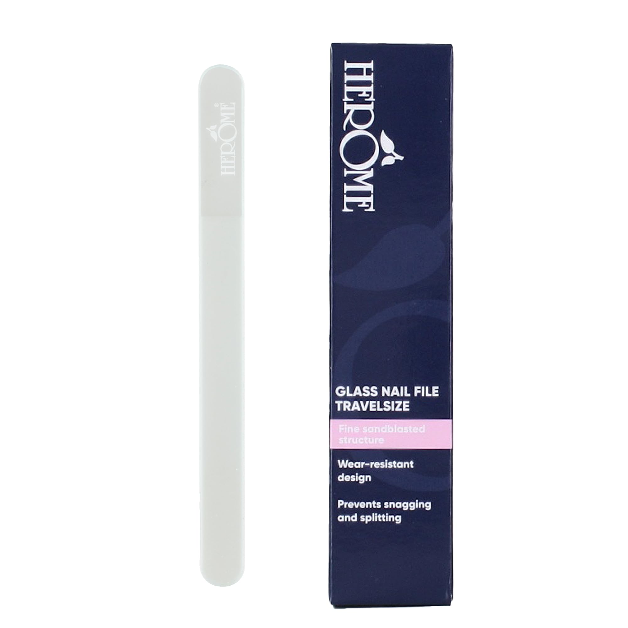 Glass Nail File Travelsize | Long-Lasting and Professional Nail File, Stimulates Nail Growth and Strong Nails, Beautifully Shaped, can be Washed in Dishwasher