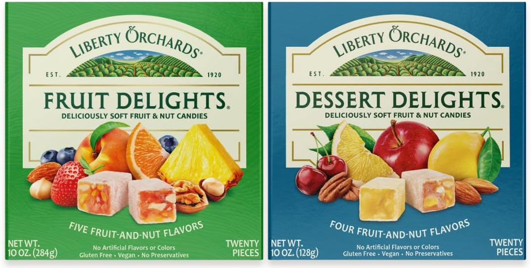Liberty Orchards Fruit Delights and Dessert Delights, 20 oz. Bundle