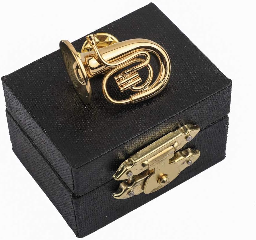 Miniature Musical Instrument Lapel Pin with Case Musical Instrument Brooch image 2