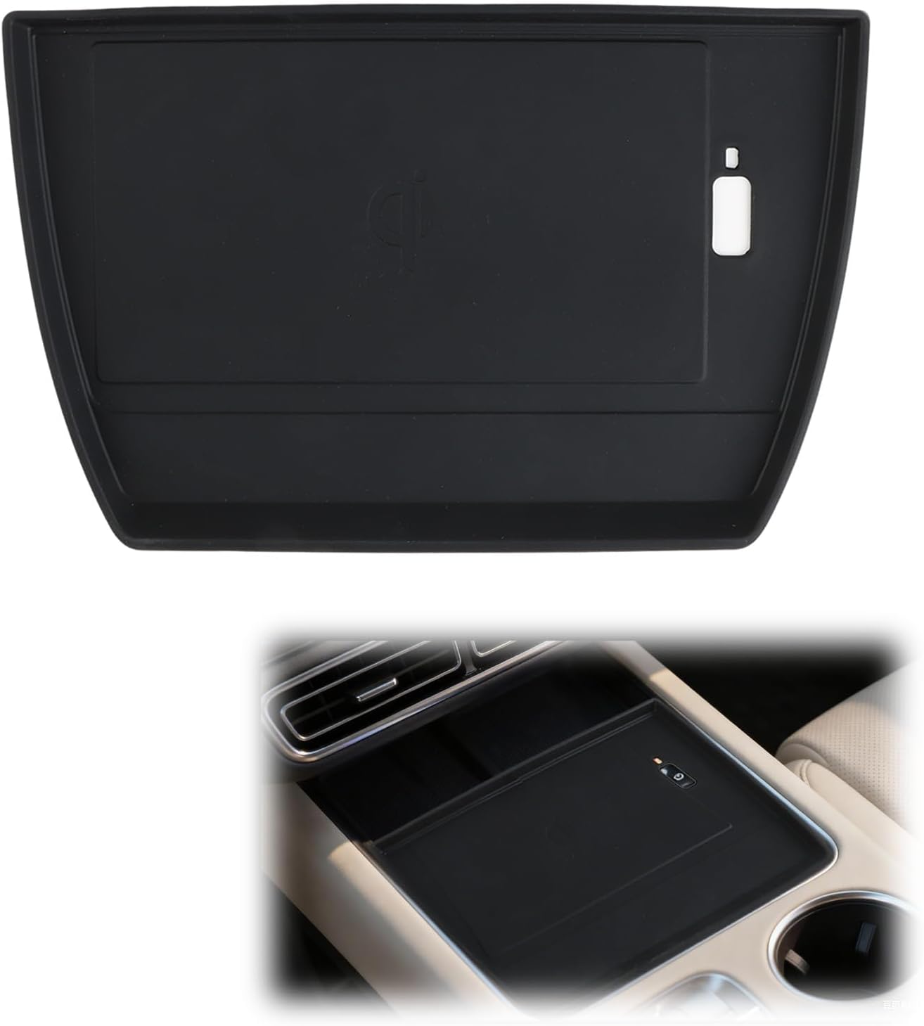 1pcs 8.97 * 5.7in Wireless Charging Pad,Compatible with 2025 Subaru Forester Interior Accessories,Flexible Charging Mat for Center Console Anti-Slip Wireless Car Silicone Mat