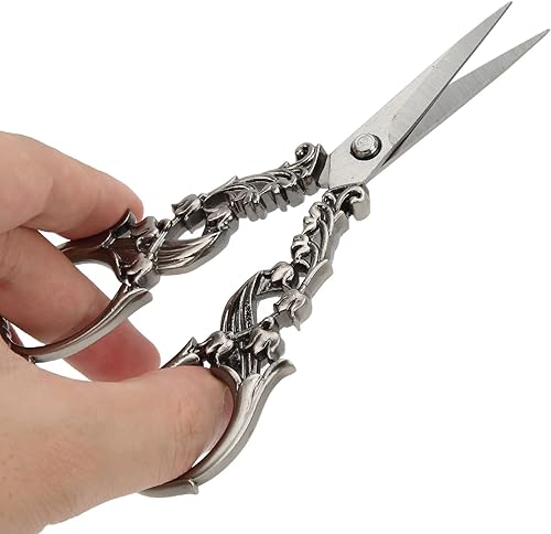 Tijeras de bordado vintage, tijeras profesionales de acero inoxidable, tijeras retro para bordar, agujas de manualidades, uso en el trabajo