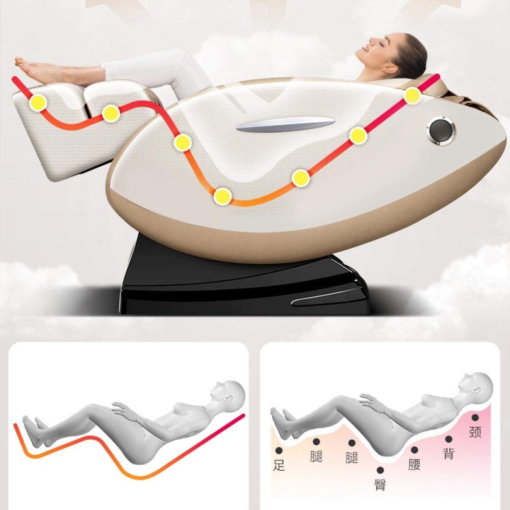 Sillón de relajación de Masaje Profesional, Sillón de Masaje de Gravedad Cero Sillón de Masaje reclinable con calefacción eléctrica de Cuerpo Completo Sofá de Masaje Shiatsu Intel