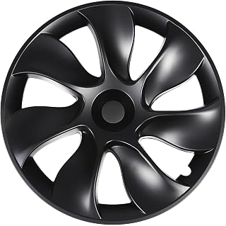Wheel Cover Hubcap, Whirlwind Style Shockproof Weatherproof Wheel Rim Hubcap for 19 Inch Wheels (Bright Black)