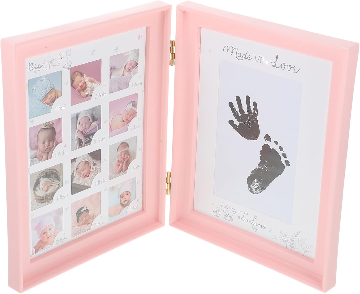 Alipis Newborn Fingerprint Footprint Frame Keepsake Photo Display Compact Design for Nursery Decor for Showers Birthdays and Special Occasions