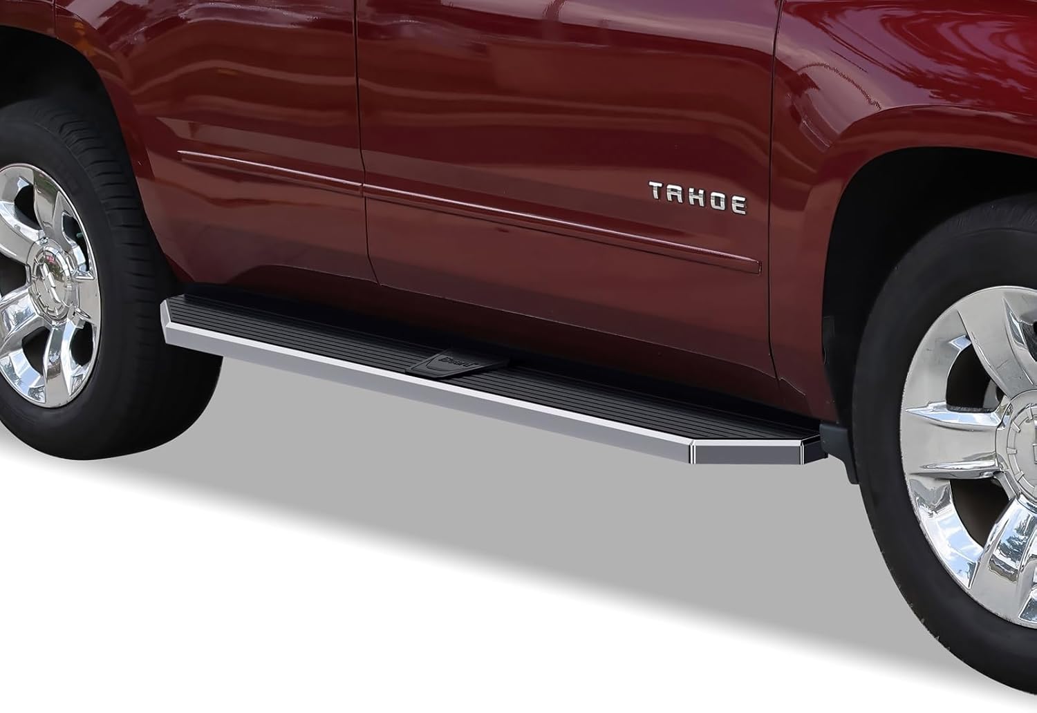 APS 6in 304 Stainless Steel (Polished Flat Style) Running Boards Side Bar Compatible with Chevy Tahoe 2007-2020 & GMC Yukon 2005-2020 4-Door (Exclude Z71 Hybrid Yukon XL)