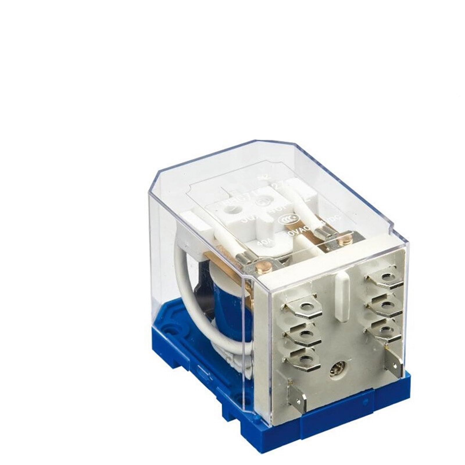 Relais électromagnétique 40A JQX-40F DPDT 2NO 2NC pour automatisme industriel 24V