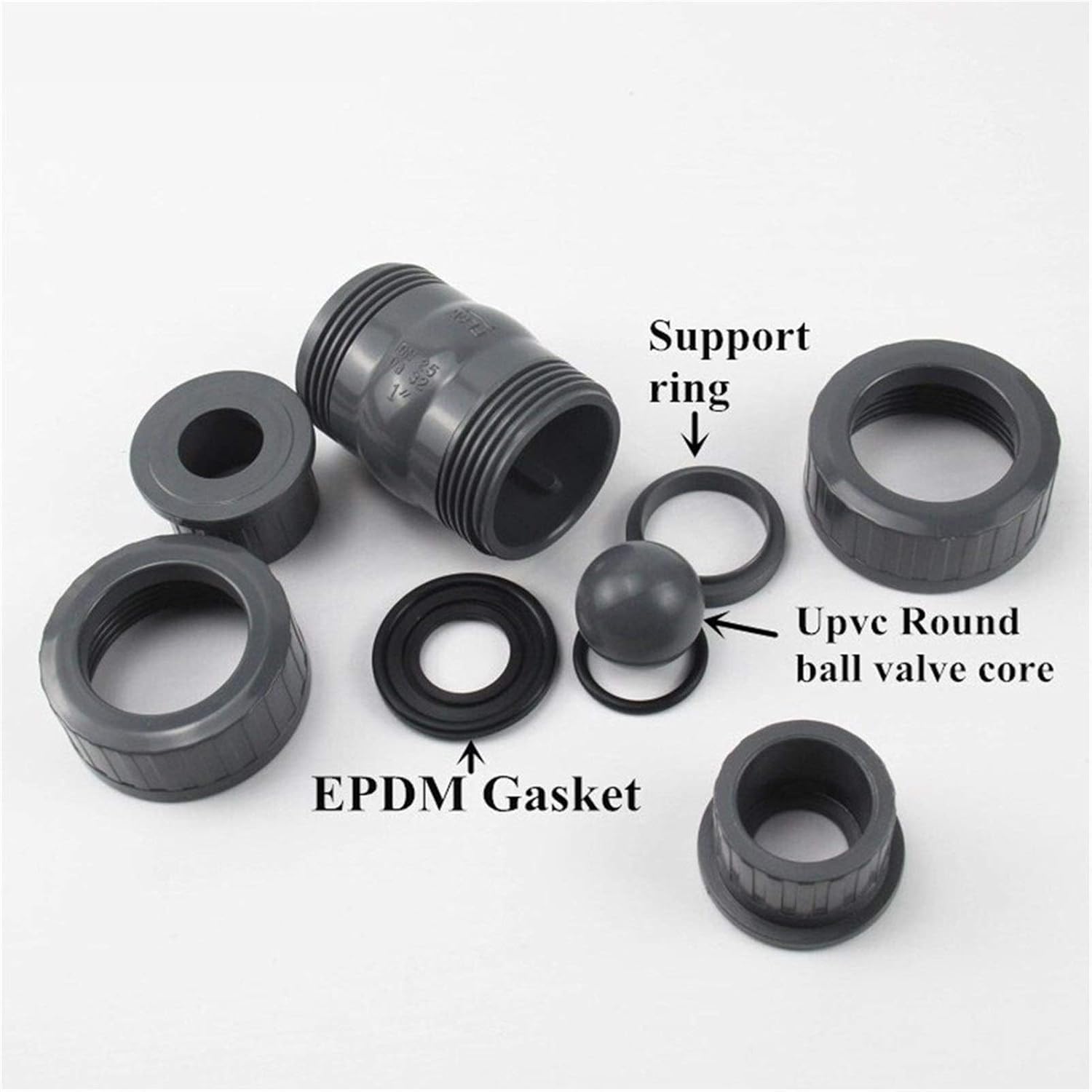 1pcs Inner Diameter 20-63mm PVC One-Way Non Return Check Valve UPVC Pipe Fitting for Garden Irrigation Aquarium Fish Tank(Inner Dia.40mm)