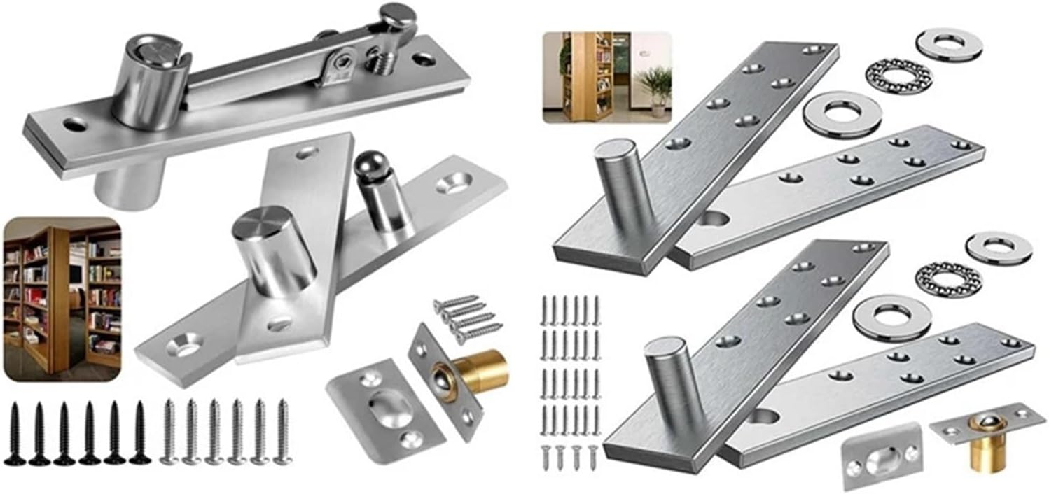 Door Pivot Hinge Invisible System with Goal Kick Hardware Silver Heavy 1Pcs