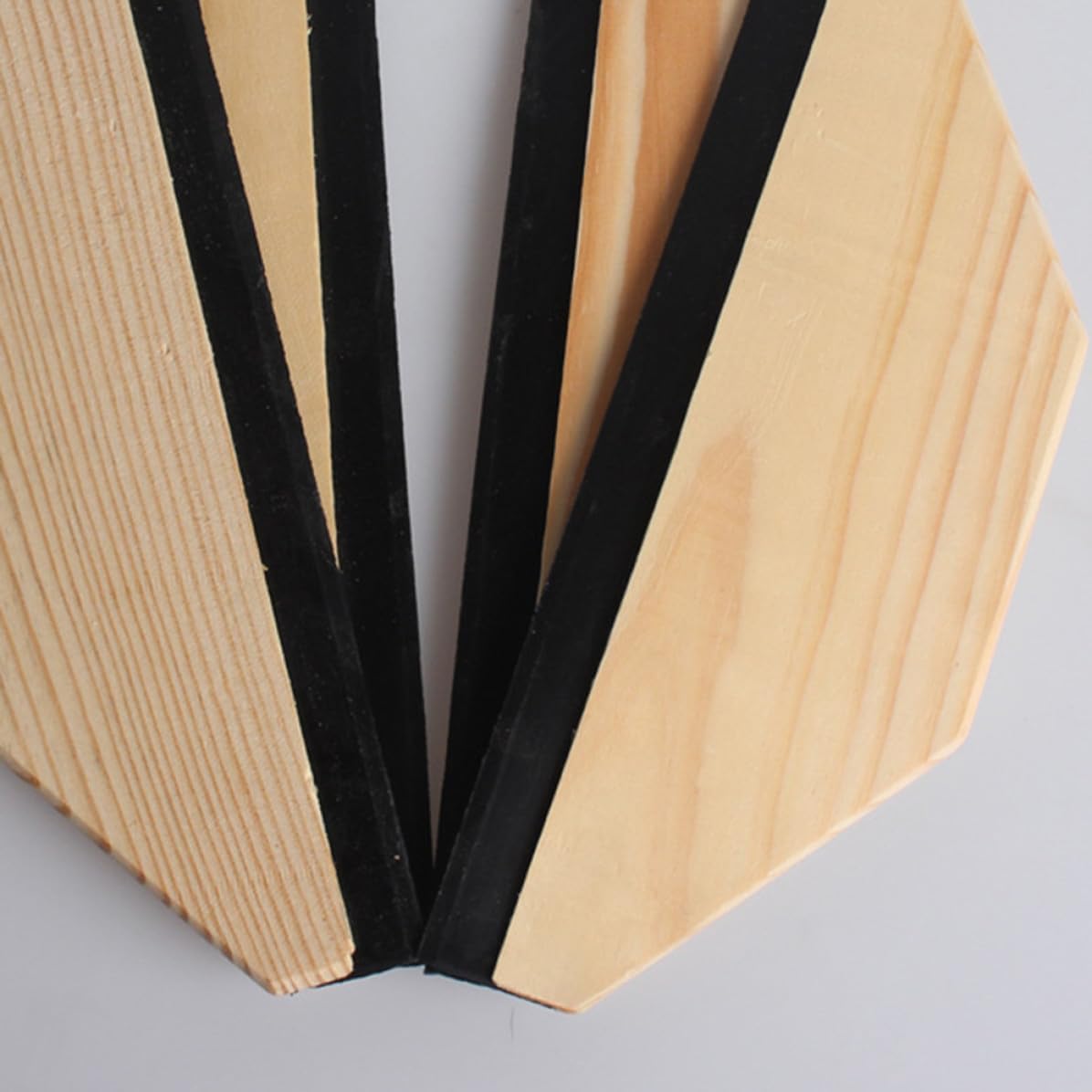 SECFOU Plastic Film Scraper with Wood Handle Easy to Apply and Remove Adhesive and Film 5 Pcs Smooth Edge Tool for Windows and Glass for Indoor and Outdoor Use