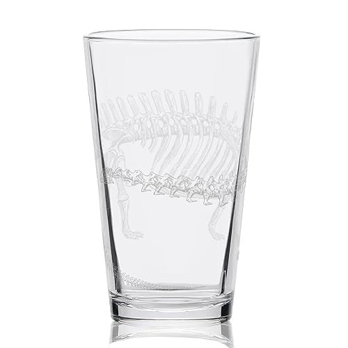 Vista 12 de STEGOSAURUS SKELETON Engraved Beer Pint Glass Dino Dinosaur Jurassic Paleontology Great Gift Idea!