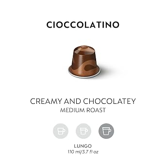 كبسولات نسبرسو الخط الأصلي ، Cioccolato ، قهوة إسبريسو مشوية متوسطة ، 50 حافظة قهوة اسبريسو