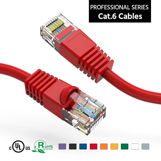 Cable de red Ethernet Cat6 patch RJ45 1 pie 10 unidades rojo miniatura 3