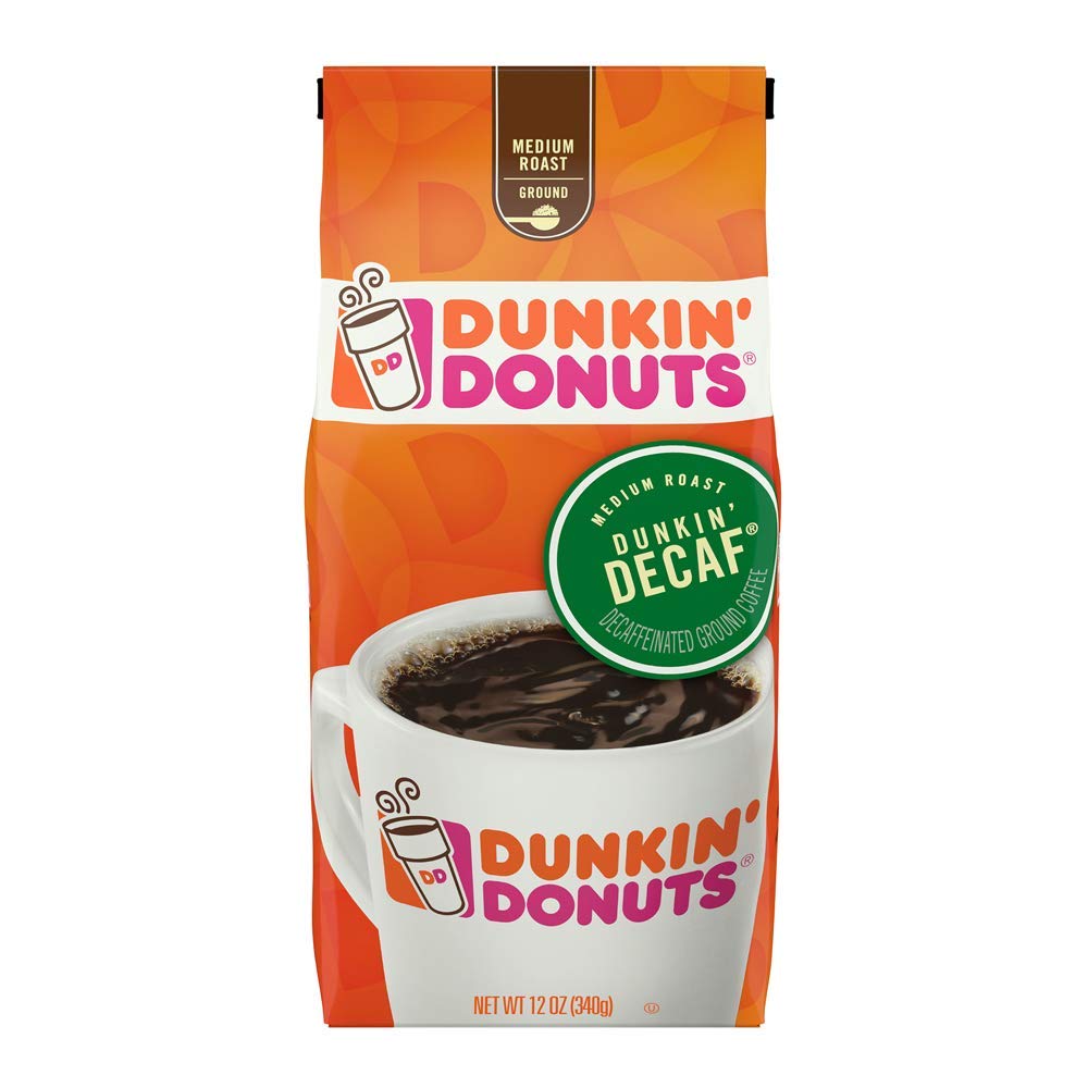 Dunkin Donuts Dunkin Decaf Medium Roast Decaffeinated Ground Coffee 340g