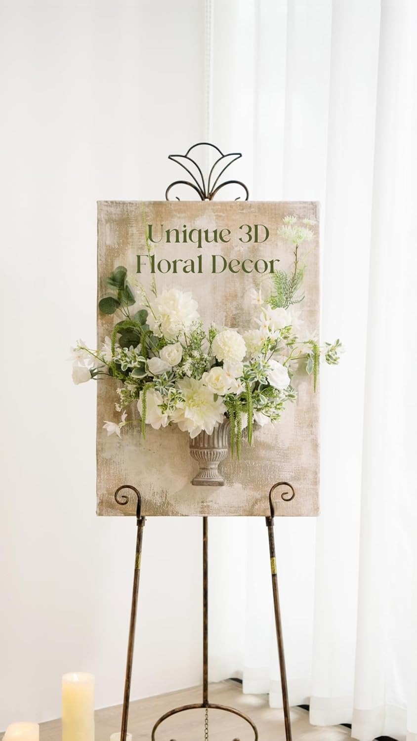 Ling's moment Artificial Silk Flowers, 16pcs Faux Pure White Roses with Stems, 3.5" Fake Ivory Flowers Bulk for DIY Wedding Bouquets Centerpieces Party Baby Shower Home Decoration - Image 5