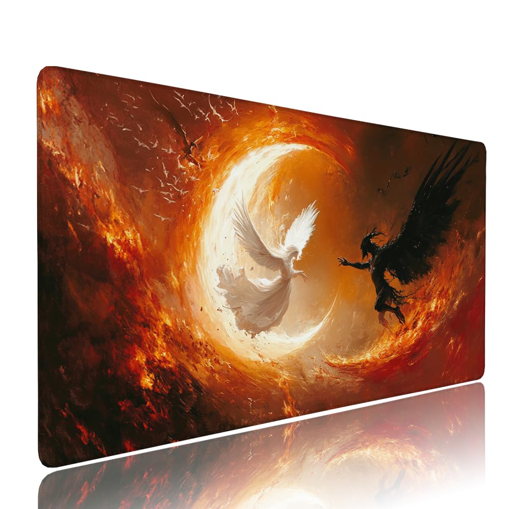 Alfombrilla de Mouse para Juegos, Giallo, XXL, Antideslizante, Impermeable, Diseño de Astratto, Extendido, Grande, 1200x600x3mm, para PC, Laptop, Ufficio, Famiglia d-557