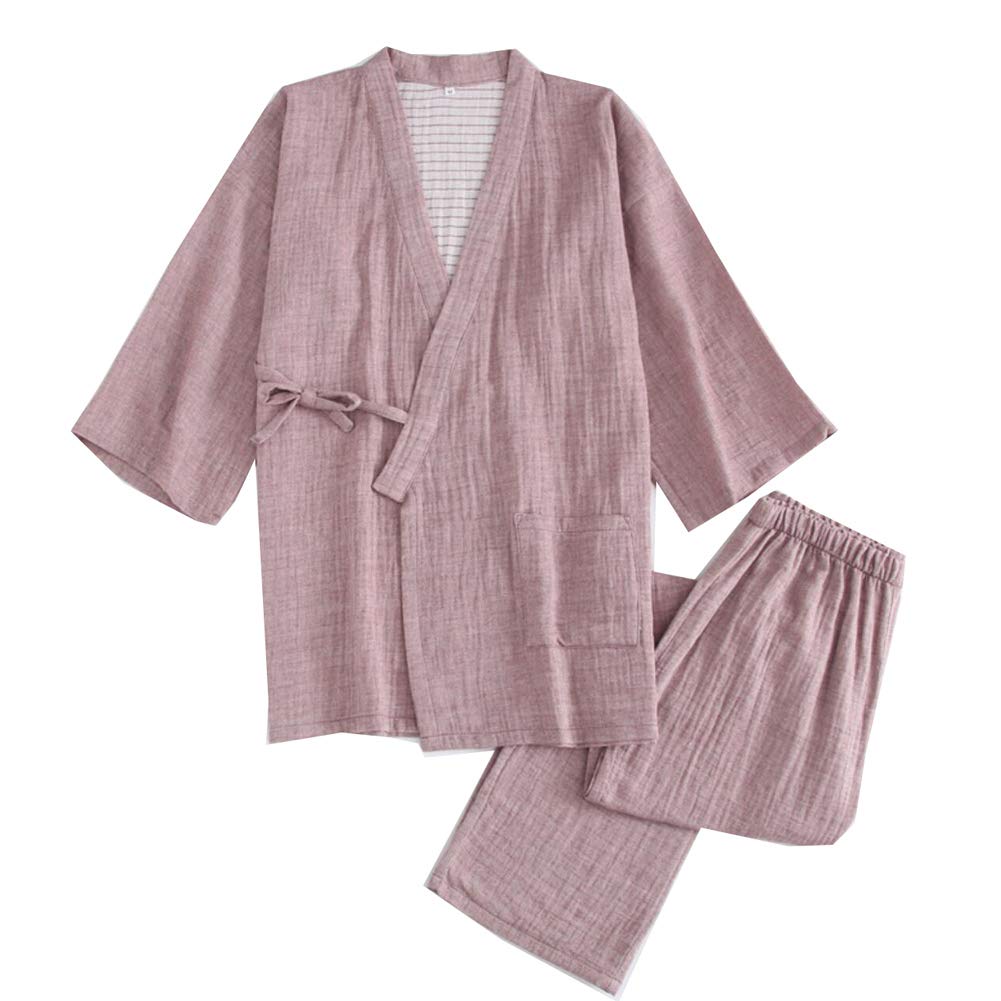 un-brand Kimono japonés para Hombre, Suelto, Informal, para el hogar, Pijama, Ropa de Dormir, Talla XL O61