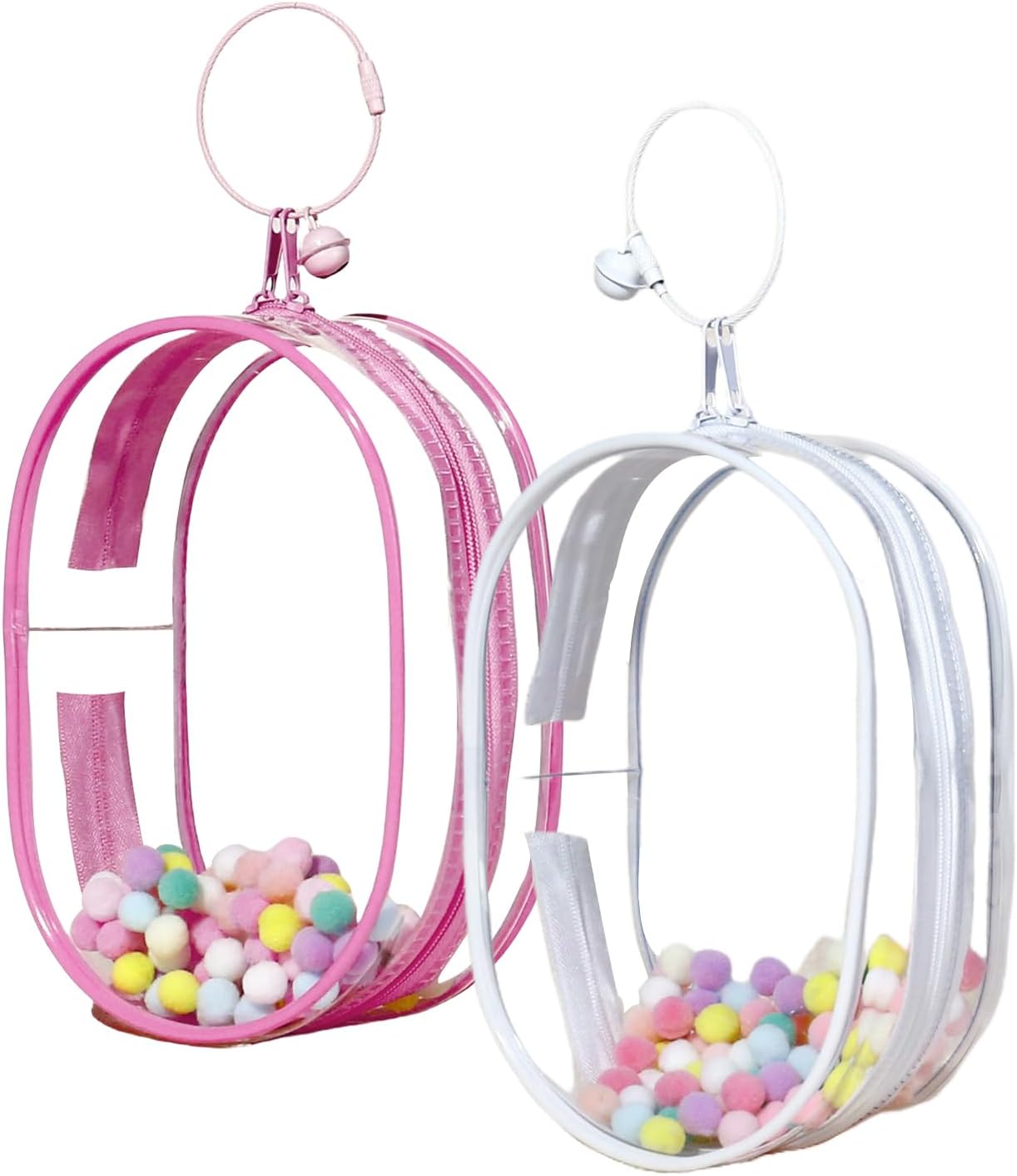 2PCS Large Clear Figure Display Bag Compatible with 7" Plush Doll