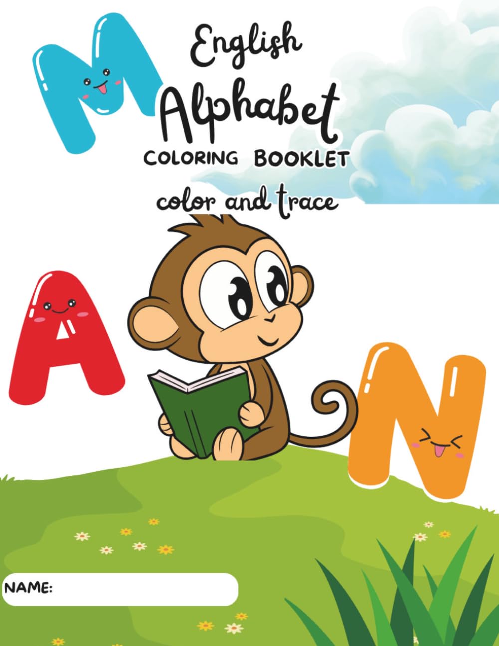 English Alphabet Coloring and Tracing Booklet