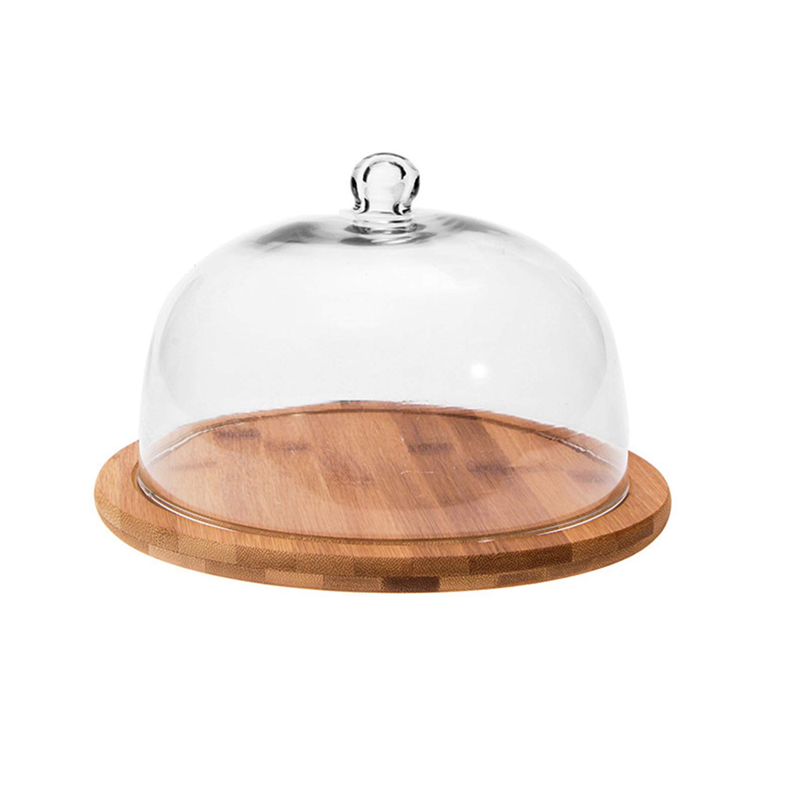Couvercle en verre pour plateau à gâteau en bois évitant le dessèchement des desserts de fruits