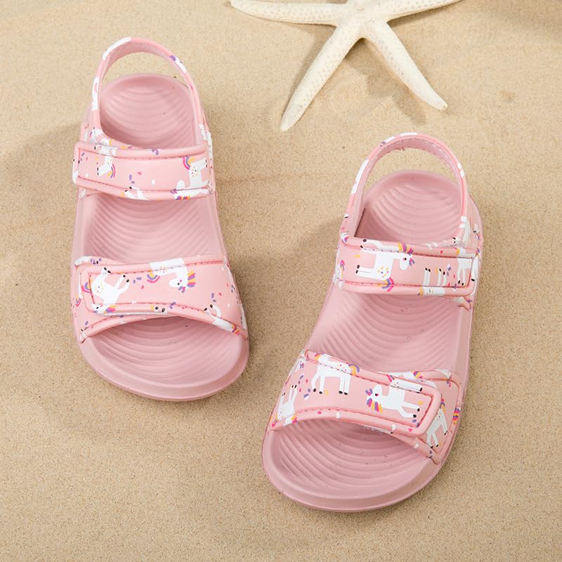 Boys Girls Sandals Slides Kids Sport Sandals Unicorn Dinosaur Adjustable Summer Beach Outdoor Shoes4
