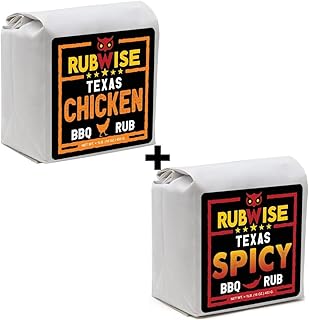Texas Style Chicken Rub & Spicy Rub by Rubwise | BBQ Rub & Spices for Smoking & Grilling | Dry Rubs | Great on Any Meat Chicken, Turkey, Pork & Beef | NO MSG (1lb each)