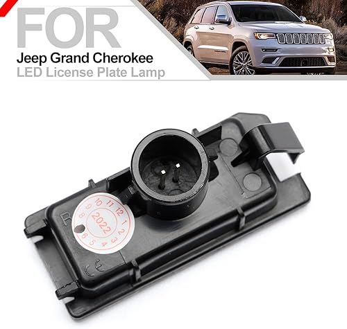 Miniatura 8 de Conjunto de 2 luces LED para placa de matrícula para Jeep Grand Cherokee 2014-2020 Compass Patriot 2014 2015 2016 2017 Super Bright 6000K xenón