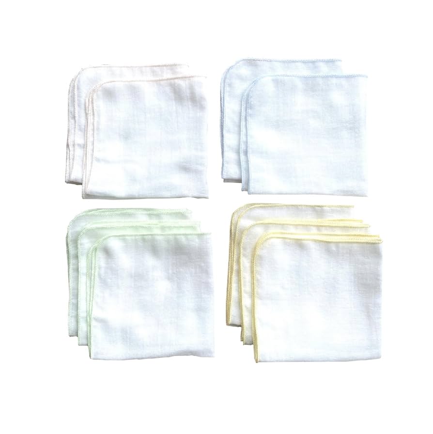 Amazon | ガーゼハンカチ 日本製 赤ちゃん 25×25㎝ 10枚 2層
