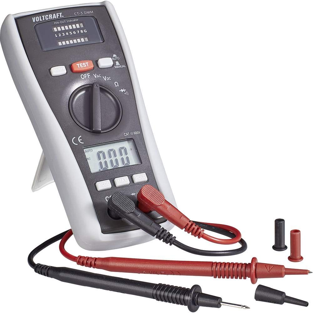Testeur de câbles CT-3 DMM VOLTCRAFT Adapté à BNC, RJ11 et RJ45