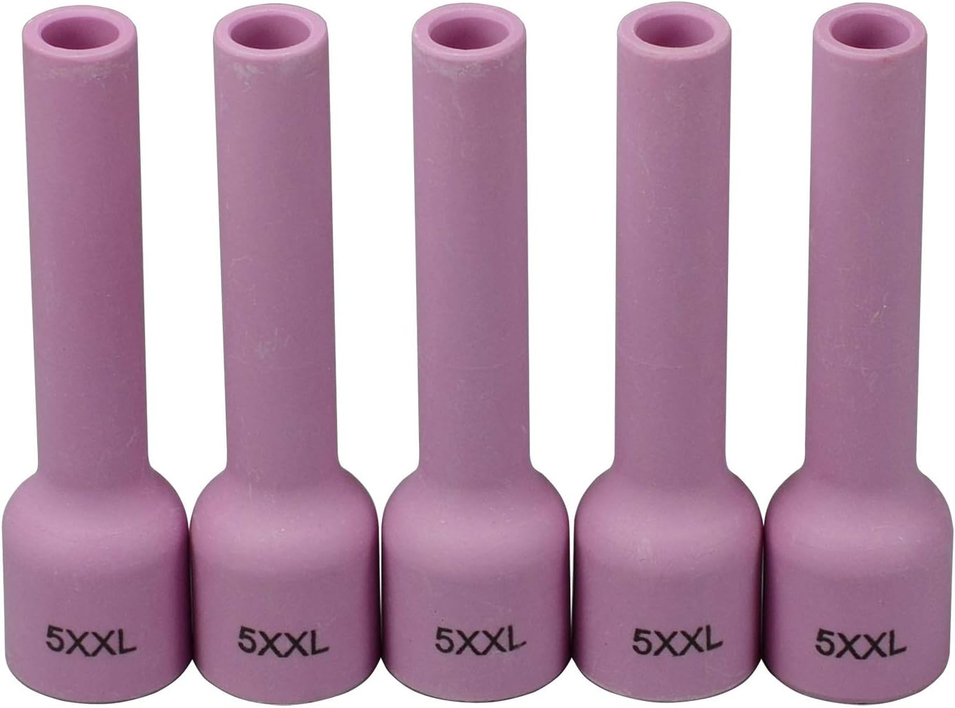 RIVERWELD TIG Gas Lens Alumina Nozzle Ceramic Cups Extra Long 53N59XXL 5XXL 8.0mm for PTA DB SR WP 9 17 18 20 25 26 TIG Welding Torch Pack of 5