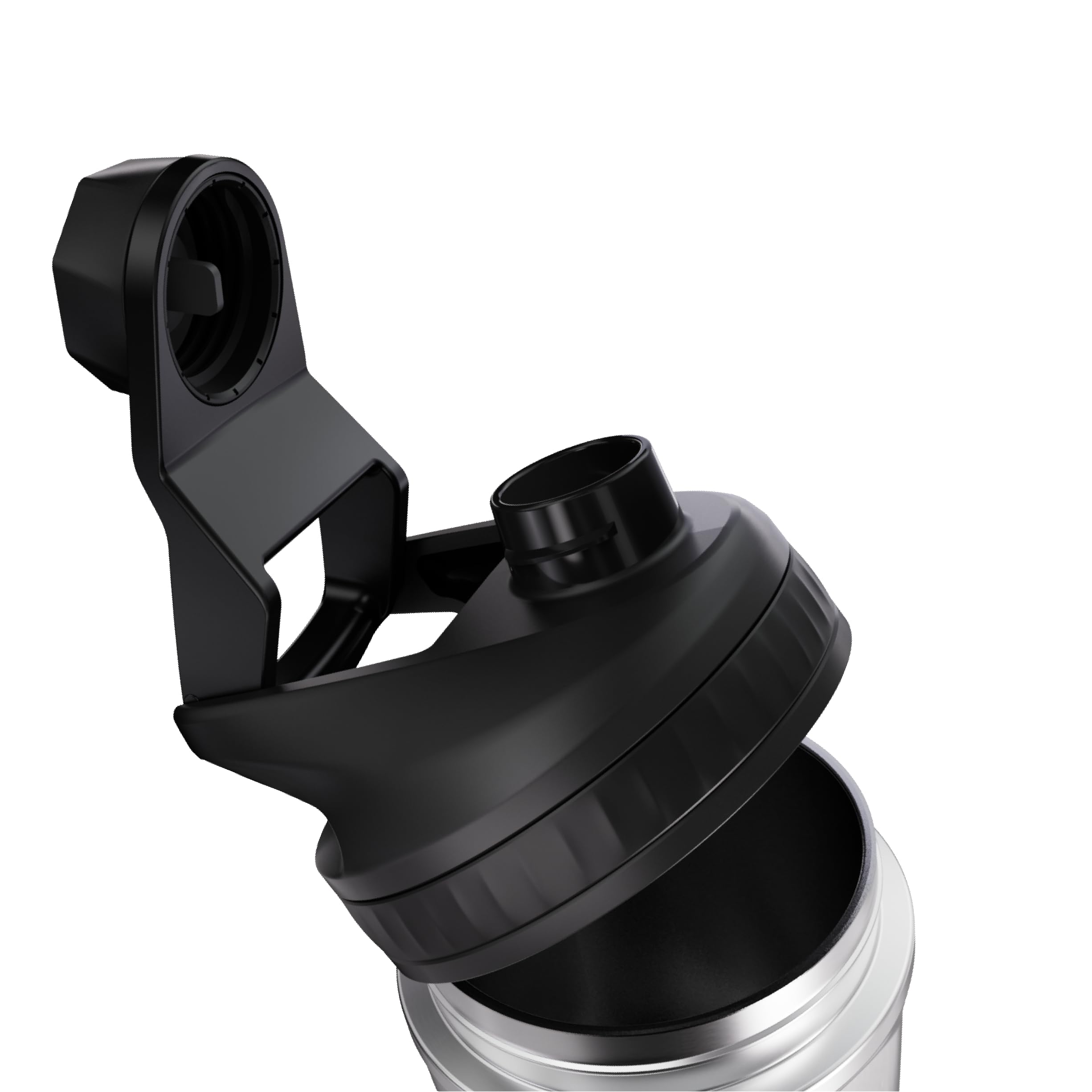 VOLTRX ChillMix Shaker Bottle Insulated Stainless Steel - USB C Rechargeable Electric Protein Shake Mixer, Shaker Cups for Protein Shakes and Meal Replacement, Chrome Steel, 16 oz