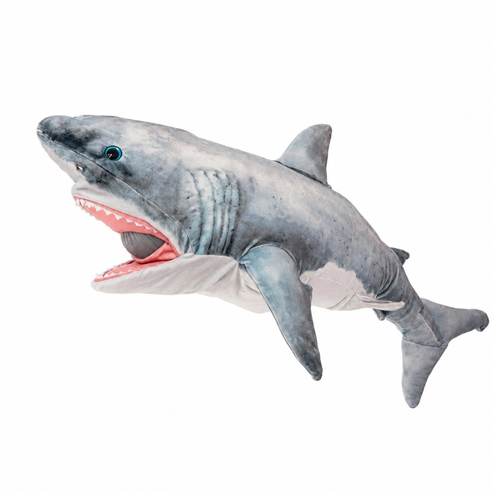 Peluche con Bocca Aperta Soffice a Forma di Decorativo per Area di Gioco, Tema Marino, 70CM, BurattinoSqualo