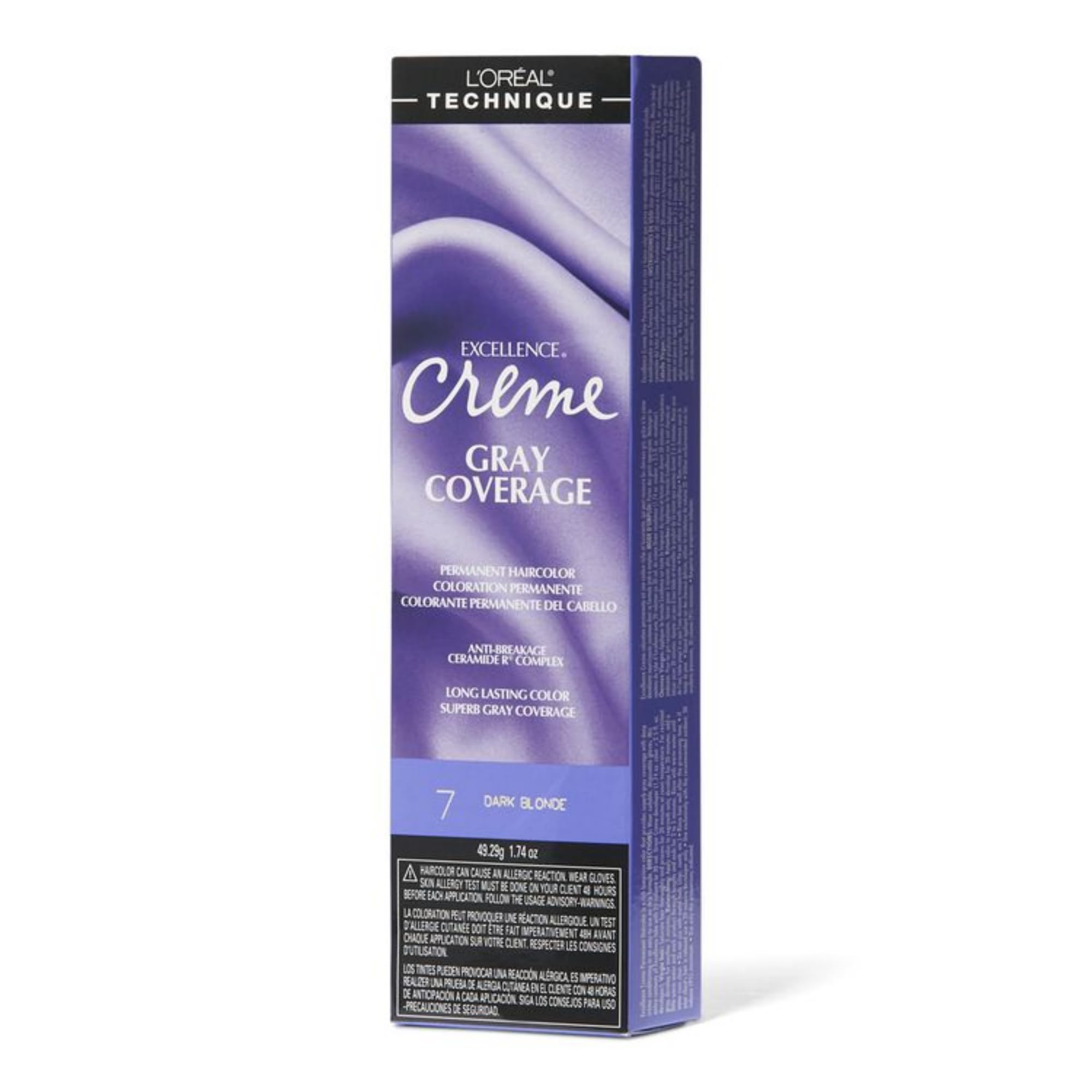 L'Oréal Technique Excellence Crème Permanent Hair Color - Long-Lasting Hair Dye, Rich Formula With No-Drip Application, Superb Gray Coverage