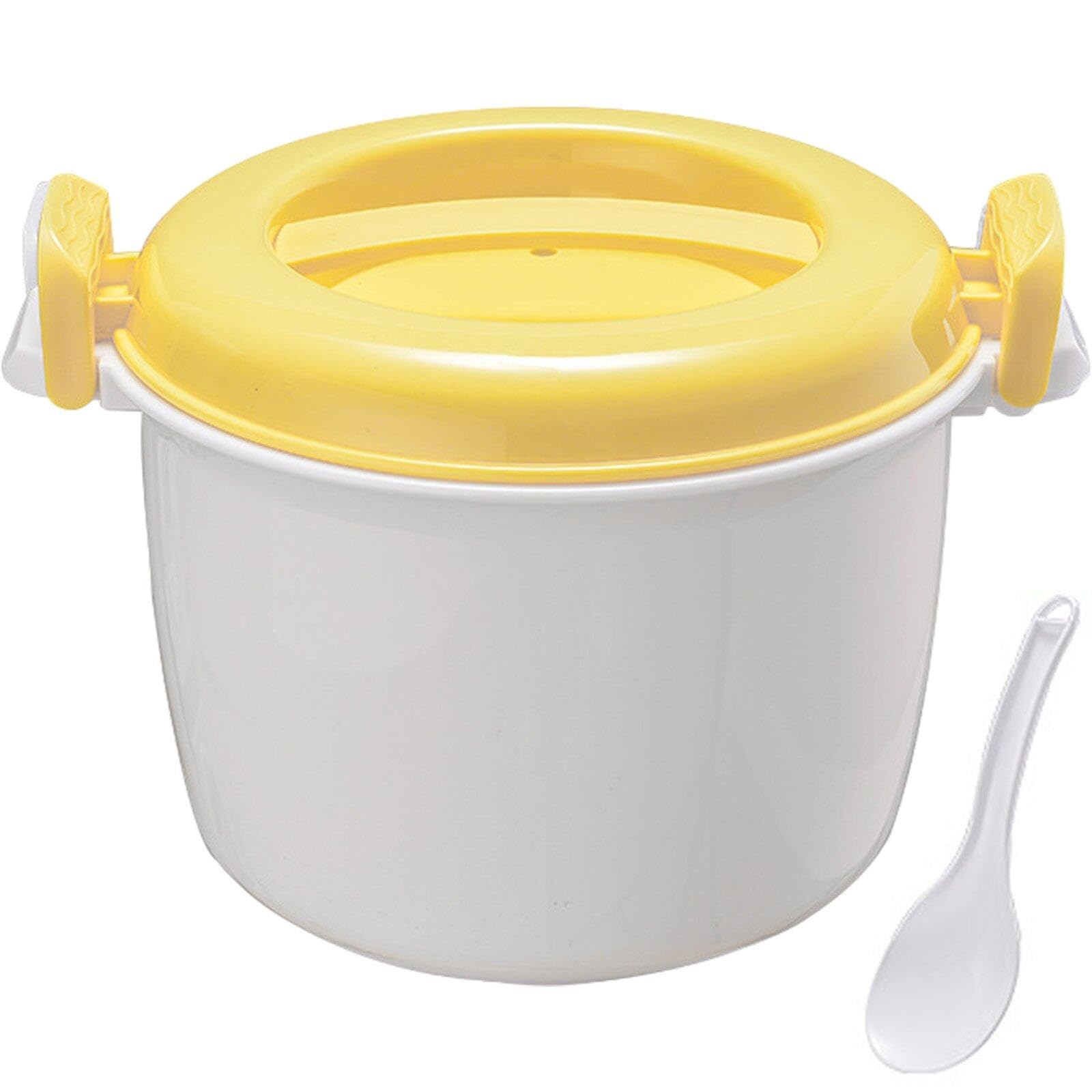 HiyyFloy Microwave Rice Cooker Safe Small Rice Cooker Mini Travel with Handle Po