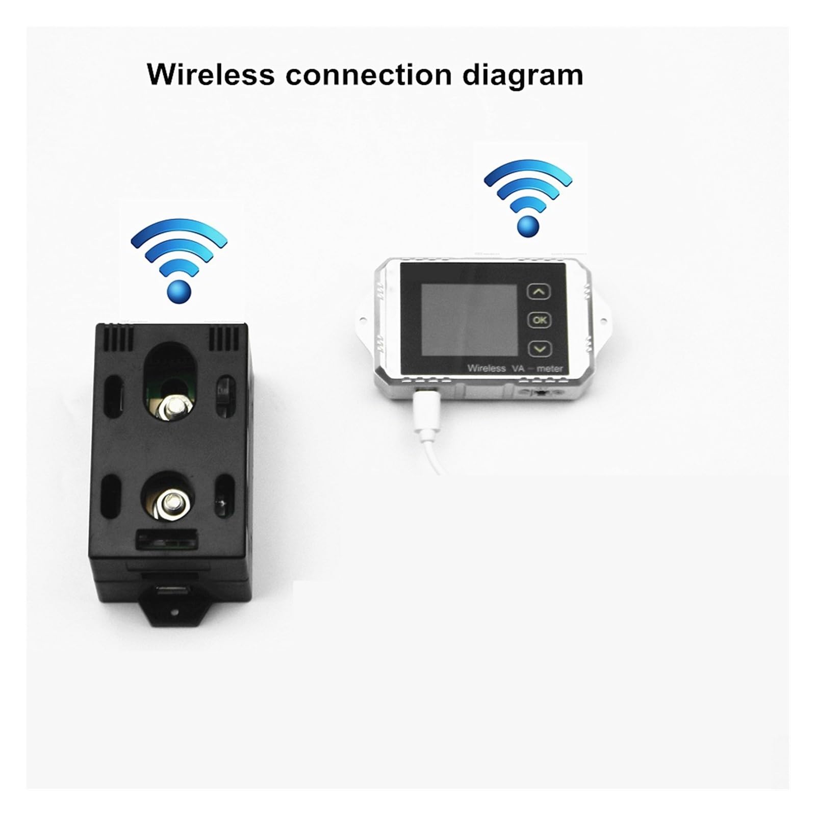 Medidor De Voltaje LCD Inalámbrico 120V CC, 50A, Capacidad Potencia Vatios Corriente, Combinado Digital, Probador Batería Coche Detección Rápida Precisa