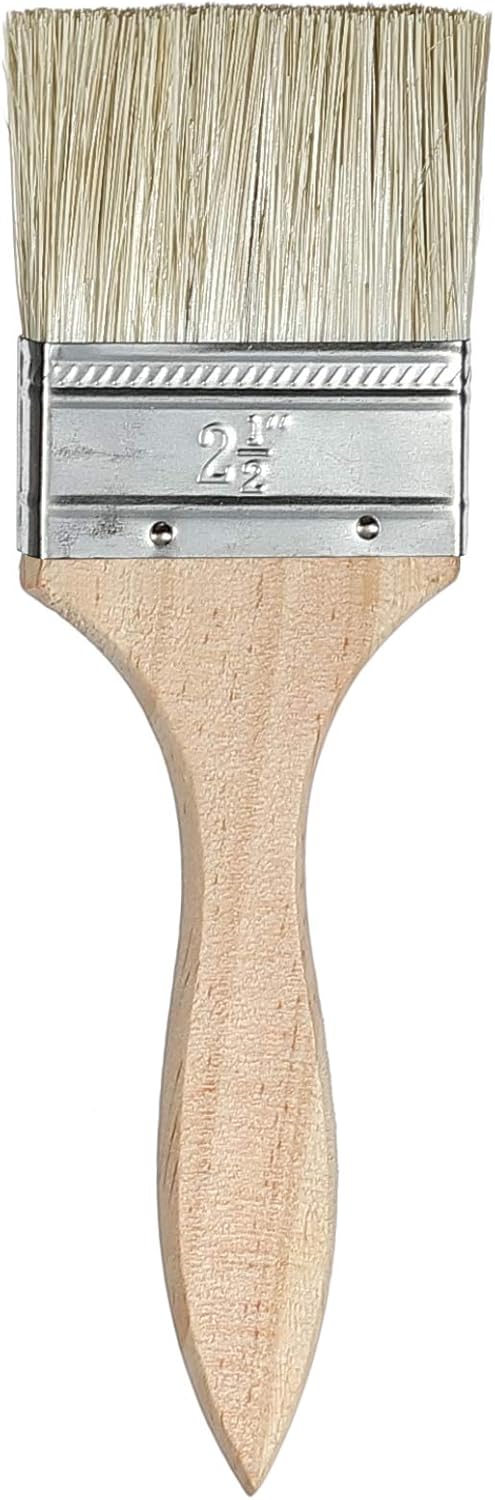 Chip Paint Brushes, 24 Pack 2” Reusable Small Bristle Paint Brushes with White Poplar Handle for Trim, Stain, Glues, Gesso in Painting and Varnishing Projects - - 