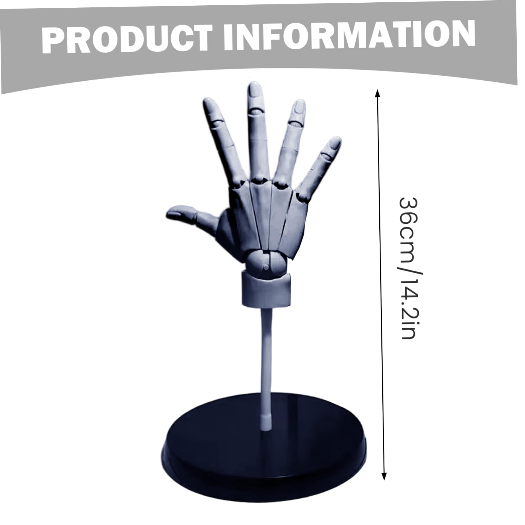 2 pièces modèle de main 1: 1 modèle de main articulée pour dessiner des mains mannequin articulées mobiles avec base pour dessiner, peindre, esquisser 14, 2 pouces (droite + gauche) fournitures d